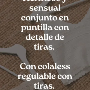 Conjunto Encaje Puntilla Arnes (art 2033) Talle 85 al 100: imagen 3