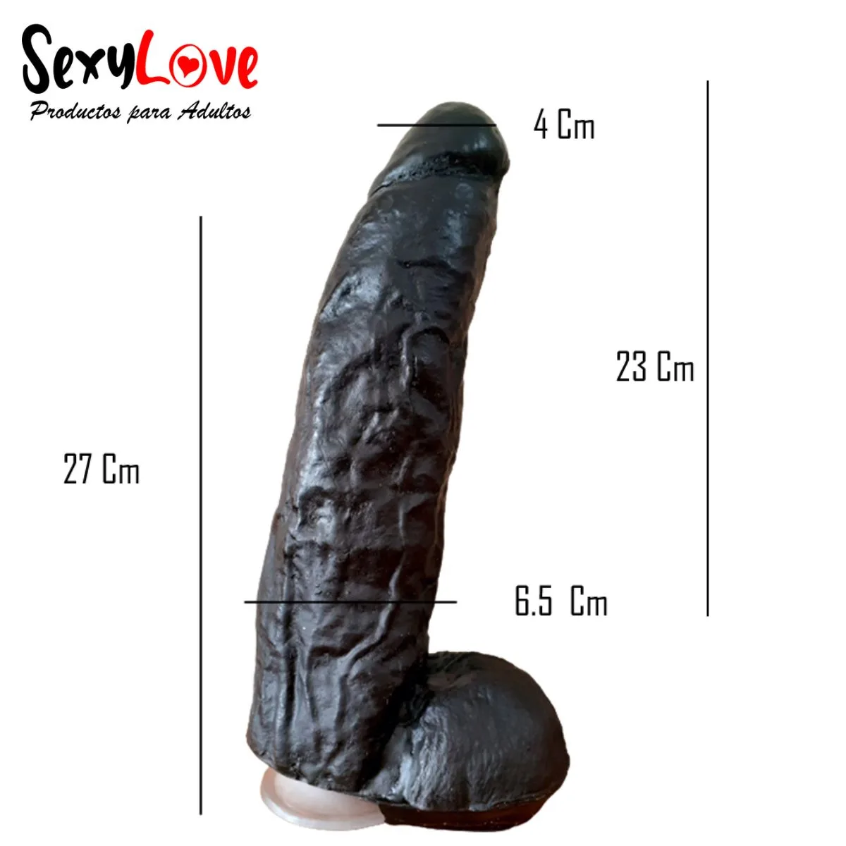 Consolador Pene Silicona Gran Tamaño 27x6.5cm - Imagen 4
