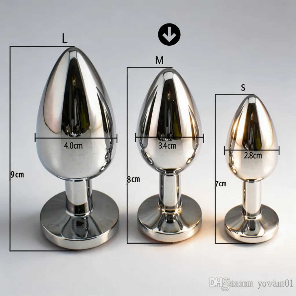 Plug Dilatador Anal Acero Strass – Metalico - Medio