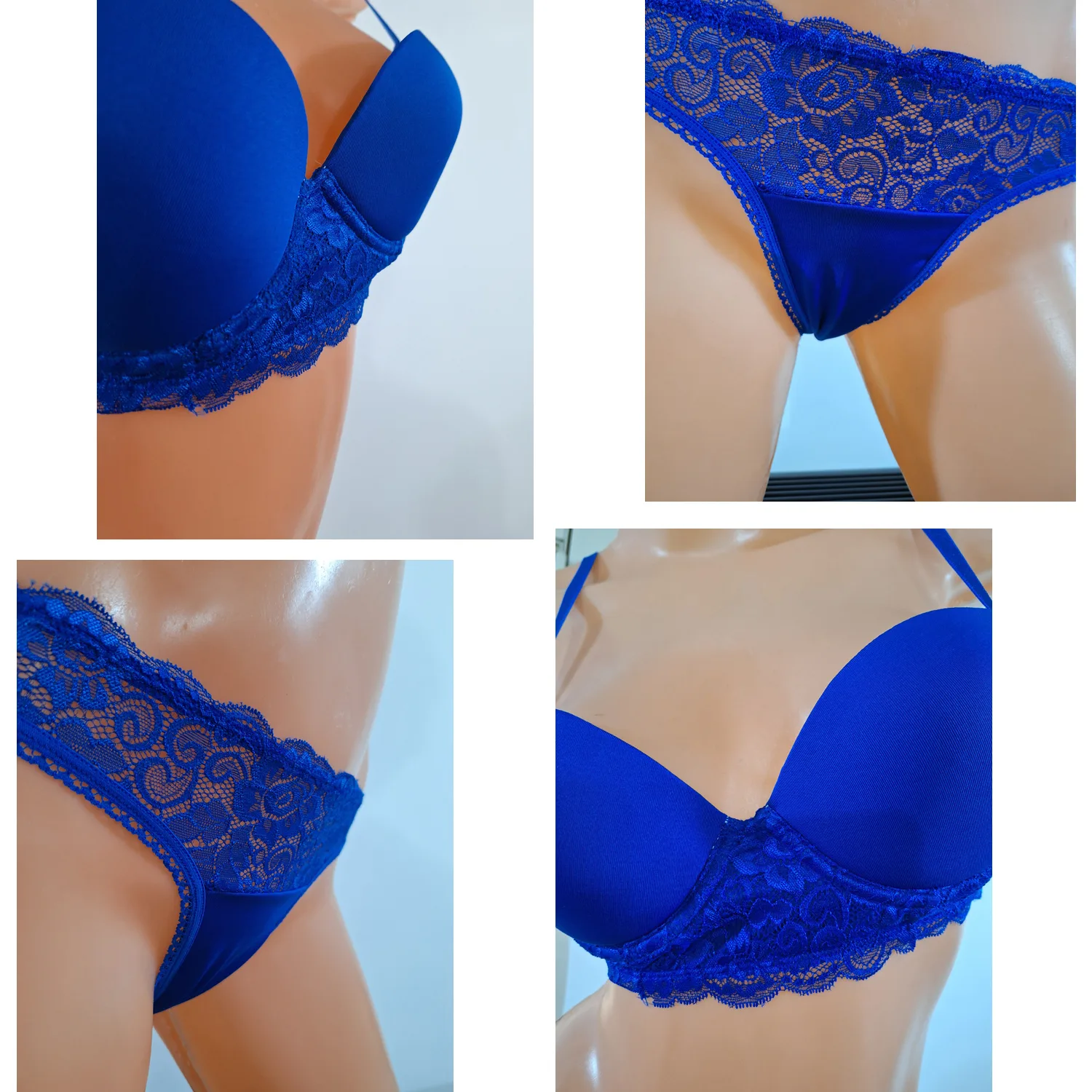 Conjunto Lenceria de Puntilla y Push UP (Art 5100) Talle 85 al 100: imagen 2