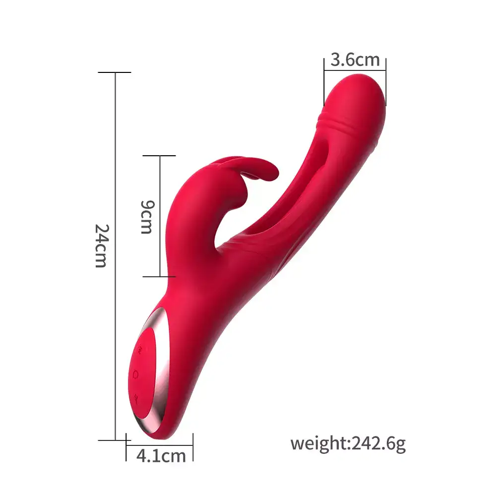 Vibrador 3 en 1 Dildo + Estimulador de Clítoris + Estimulador punto G Recargable USB: imagen 3