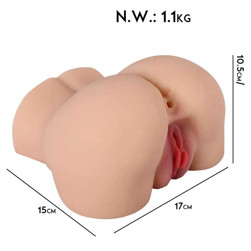 Masturbador Cola y Vagina de silicona (17 x 15cm) - Imagen 2