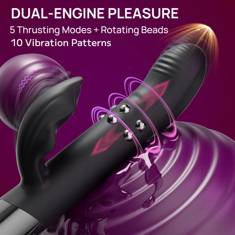 Vibrador Punto G con Movimiento y Rotación (Sube y Baja)