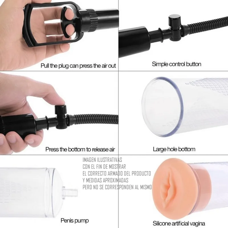 Bomba Vacio Peneana - Tubo 20 x 6 - Penis Pump Vagina - Imagen 6