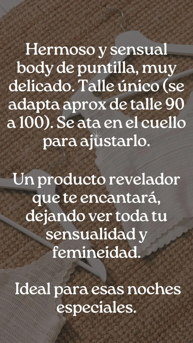 Body Puntilla Escotado (art 805) Talle 85 al 110