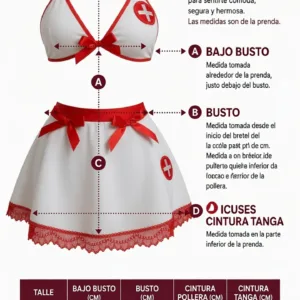 Disfraz Enfermera Sexy (AL253) Talle 80 al 110: imagen 2